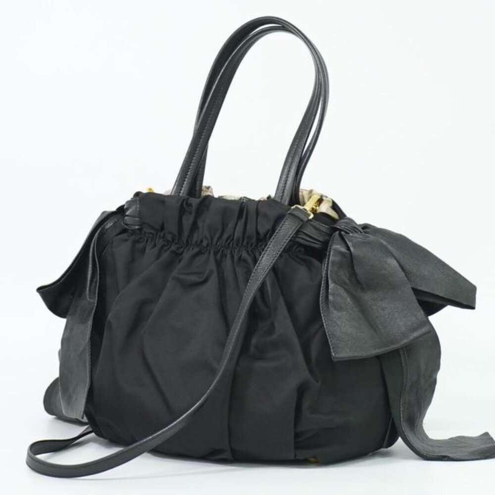 Prada Python Pattern 2-Way Shoulder Bag Handbag P… - image 2